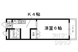 マンションＥＬＬＡ490 3階1Kの間取り