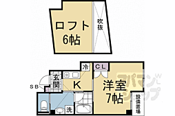 サンモールコート九条 3階1Kの間取り