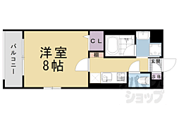 Ｈｉｇａｓｈｉｙａｍａ綏正 3階1Kの間取り