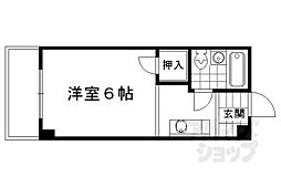 プレアール西大路 5階1Kの間取り