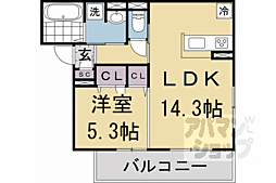 京阪本線 丹波橋駅 徒歩10分の賃貸アパート 3階1LDKの間取り