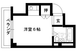 近鉄京都線 伏見駅 徒歩1分の賃貸マンション 3階1Kの間取り