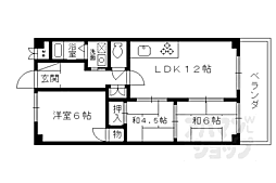 京阪本線 丹波橋駅 徒歩9分の賃貸マンション 3階3LDKの間取り