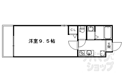 シュミート西洞院 2階1Kの間取り