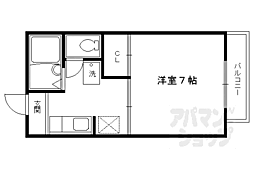 メゾンＦ・Ｈ 1階1Kの間取り