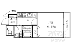 マンションロードウェイ 4階1Kの間取り
