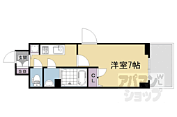 エスリード京都梅小路アヴェニテ 4階1Kの間取り