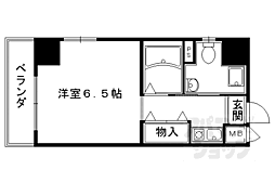 阪急京都本線 西院駅 徒歩4分の賃貸マンション 6階1Kの間取り