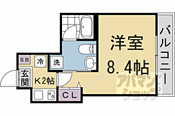 ＴＨＥ　ＧＡＲＮＥＴ　ＳＵＩＴＥ　ＲＥＳＩＤＥＮＣＥ吉祥院 4階1Kの間取り