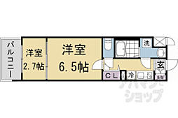 ソルテラスKYOTO西大路 瑠 2Kの間取図画像