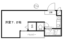 サンジュネス五条 5階1Kの間取り