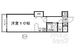 ロイヤルビーブル 2階ワンルームの間取り
