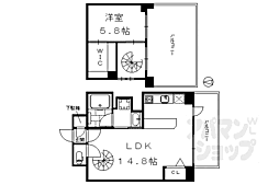 Ｒｅｆｉａｎｔ　Ｖｅｒｄｅ 4階1LDKの間取り