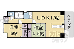 アパガーデンコート京都駅前 11階2LDKの間取り