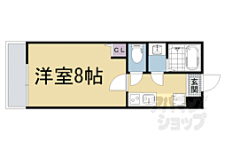 フェリーチェ御陵 1階1Kの間取り