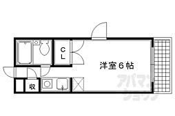 Ｄ’ｓＣｏｕｒｔ 2階1Kの間取り