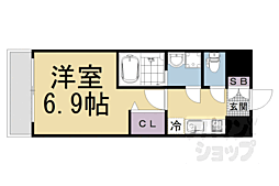 Ｄａｉｗａ　Ｇｒａｃｅ　Ｍａｉｓｏｎ　京都西七条 2階1Kの間取り
