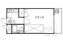 JR山陰本線 太秦駅 徒歩10分の賃貸マンション 3階1Kの間取り