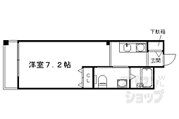 ブリエ京都 1階1Kの間取り