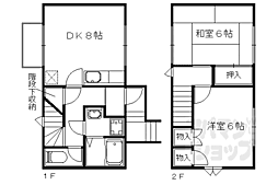 ラヴィラフォレスタル 1階2DKの間取り