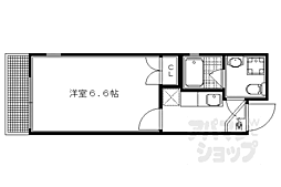 阪急京都本線 大宮駅 徒歩4分の賃貸マンション 4階1Kの間取り