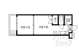 京阪本線 丹波橋駅 徒歩8分の賃貸マンション 2階2Kの間取り