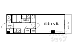 ライオンズマンション上鳥羽 5階1Kの間取り