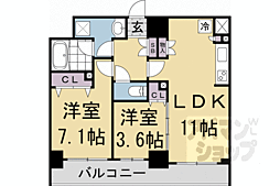 ピーノ京都西大路 6階2LDKの間取り