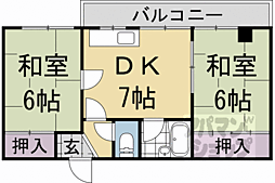 もみじビル 3階2DKの間取り