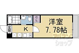 サンクトスコート京都駅北 1階1Kの間取り