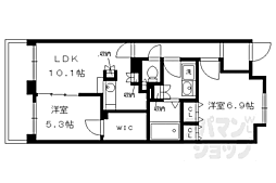 パインフィールド洛東 8階2LDKの間取り