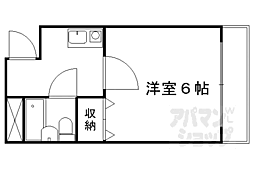 ナ・テュール11 3階1Kの間取り