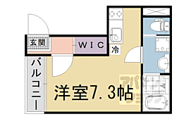 京阪本線 伏見稲荷駅 徒歩4分の賃貸アパート 1階ワンルームの間取り
