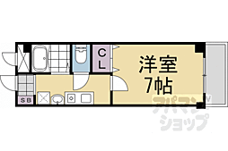 アルビーコート 3階1Kの間取り