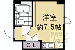 ＧＲＡＮＤ　ＬＡＴＴＩＣＥ　Ｓａｙａｍａｃｈｉ 5階ワンルームの間取り