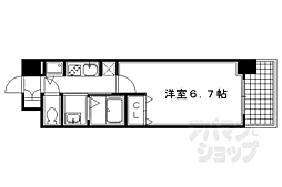 阪急京都本線 大宮駅 徒歩14分の賃貸マンション 3階1Kの間取り