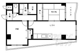 阪急京都本線 西院駅 徒歩3分の賃貸マンション 5階2LDKの間取り