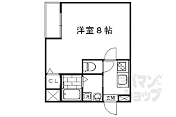 アークリード五条堀川 2階1Kの間取り