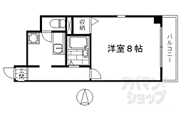ベレビュー鴨川 1Kの間取図画像