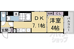 ベラジオ雅び京都西院II 1DKの間取図画像