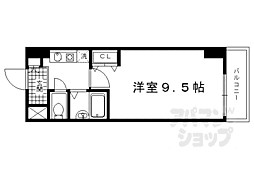 サムパティーク山科 9階1Kの間取り