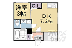 スプランドゥール東九条 1DKの間取図画像