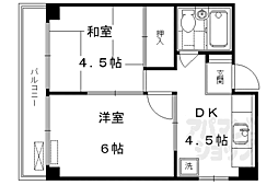 マンション花川 2DKの間取図画像