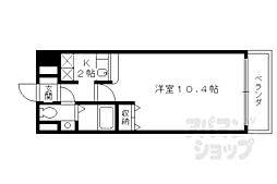 メゾンウィーブ 1Kの間取図画像
