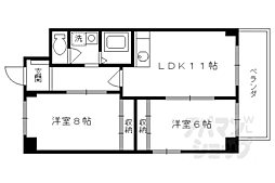 N.YFlat 2LDKの間取図画像