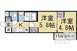 ESTRUTHKYOTOII 2Kの間取図画像