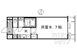 プレサンス京都鴨川 1Kの間取図画像