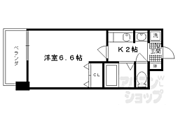 アクアプレイス京都御所ノ内 1Kの間取図画像