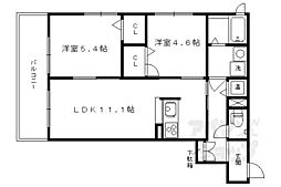 メゾン・デュ・パルファン 2LDKの間取図画像