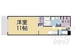 グランシャリオレアル 1Kの間取図画像